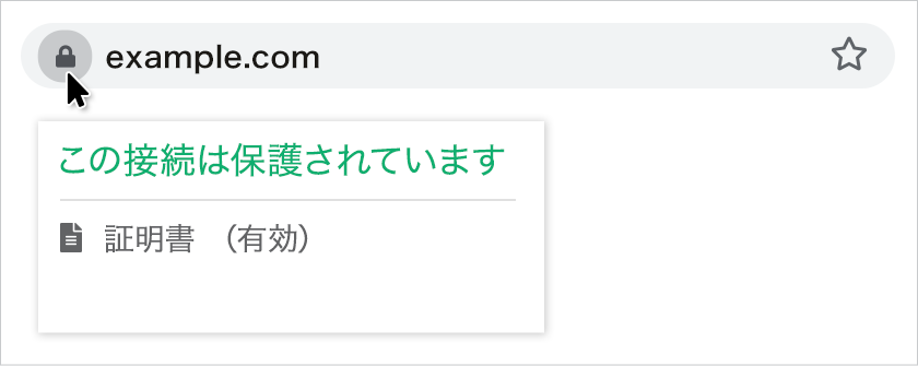 その他のSSLでは組織名は表示されません